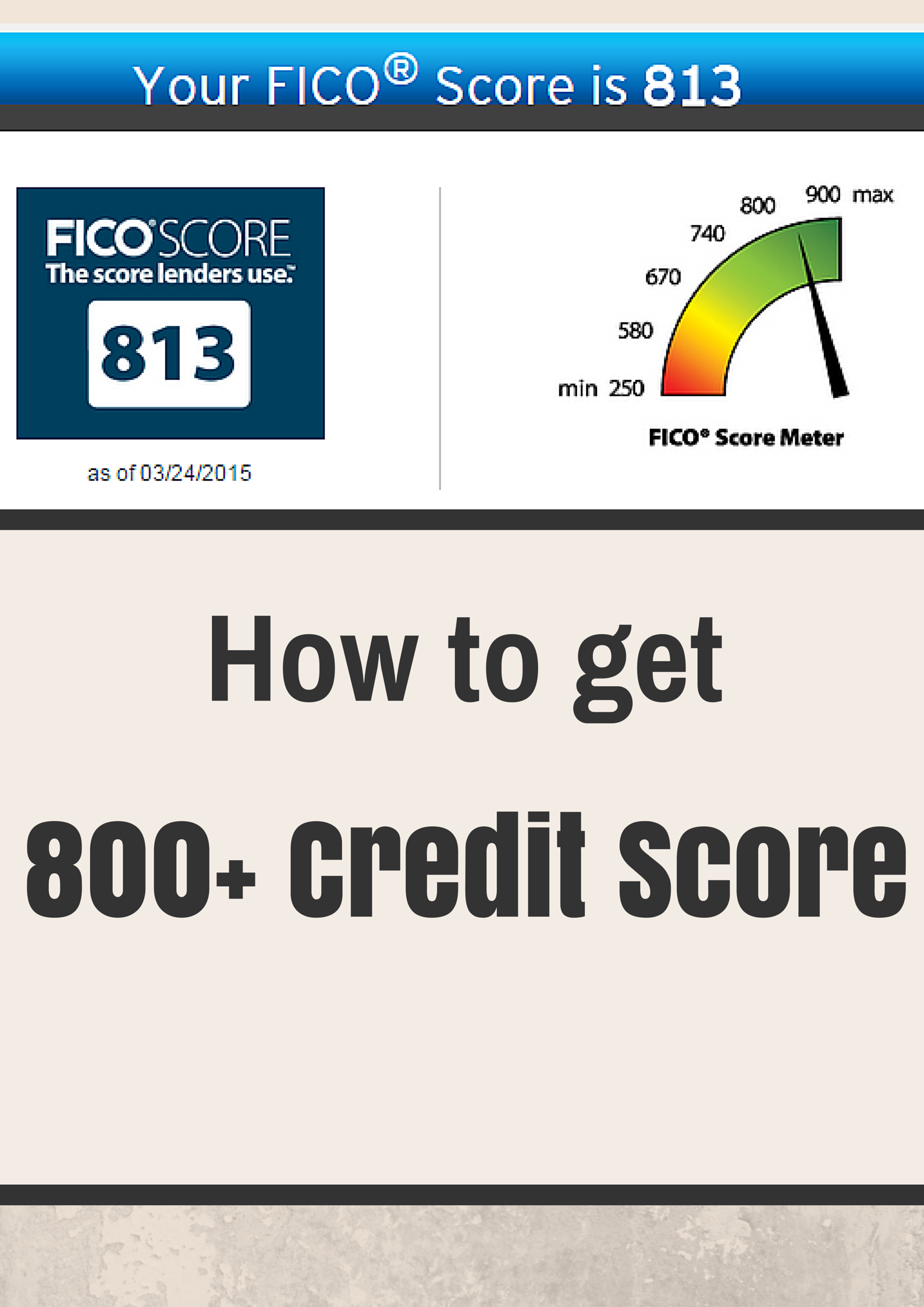 How My Credit score reached 813